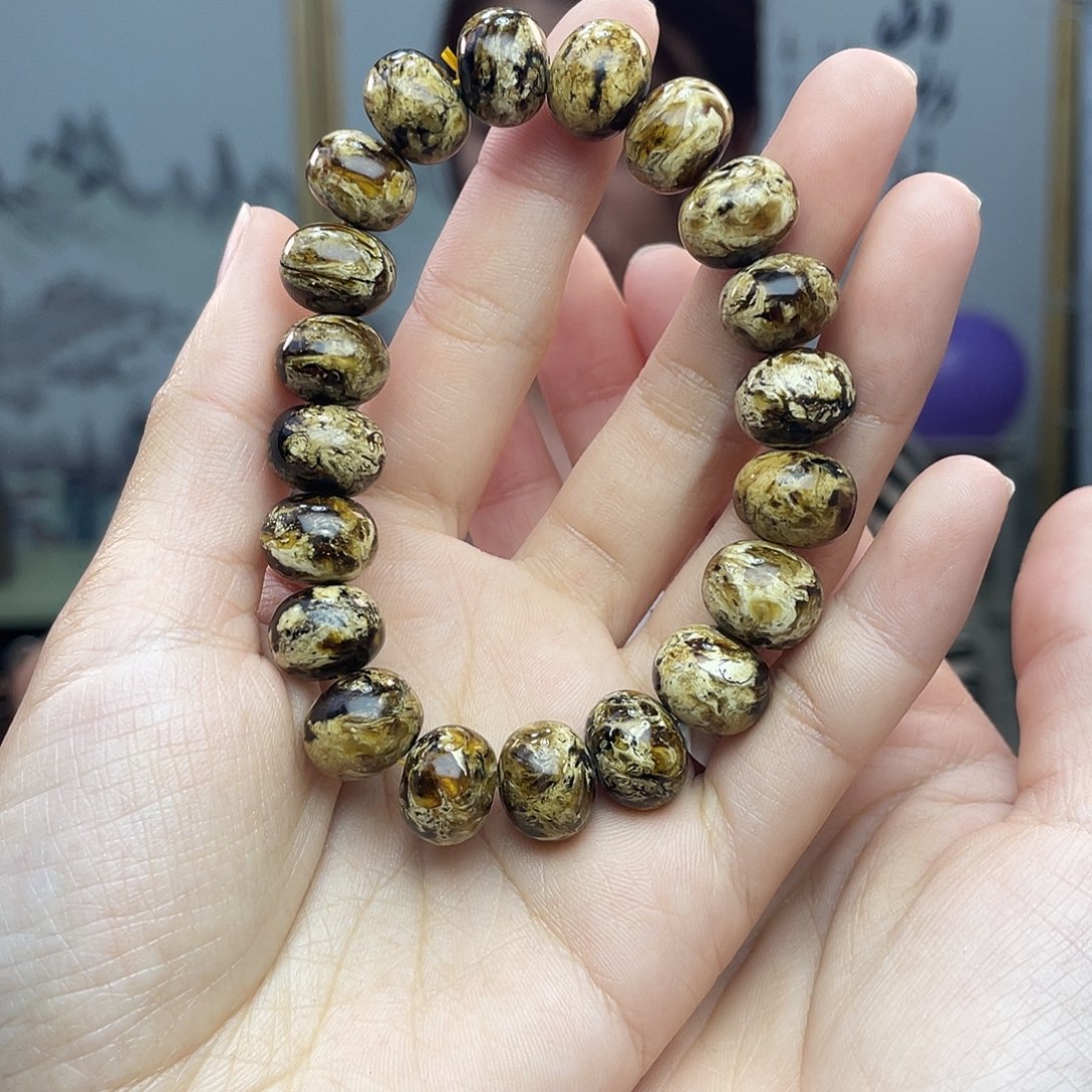 琥珀裸石未镶嵌L****212干白花