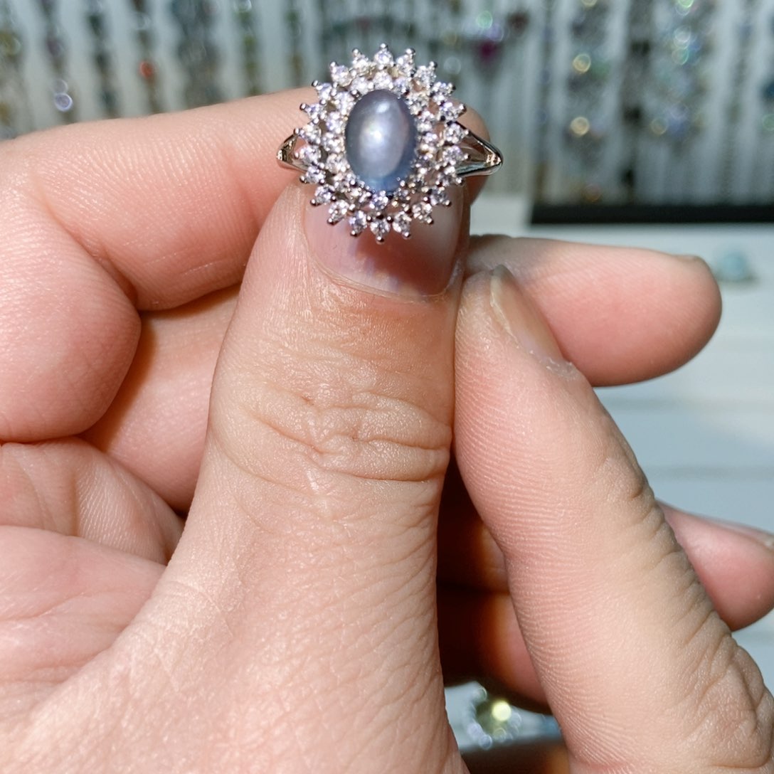 紫晶珠宝半成品银S925镶嵌