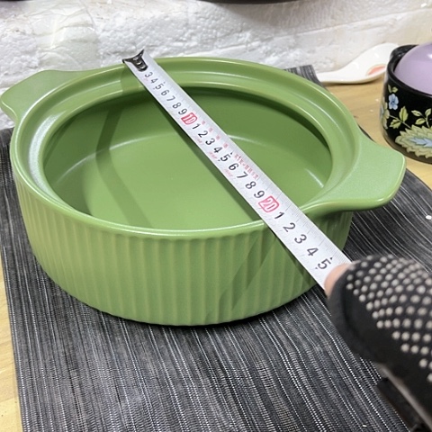 微瑕，明火，约口径20高度7抹茶绿