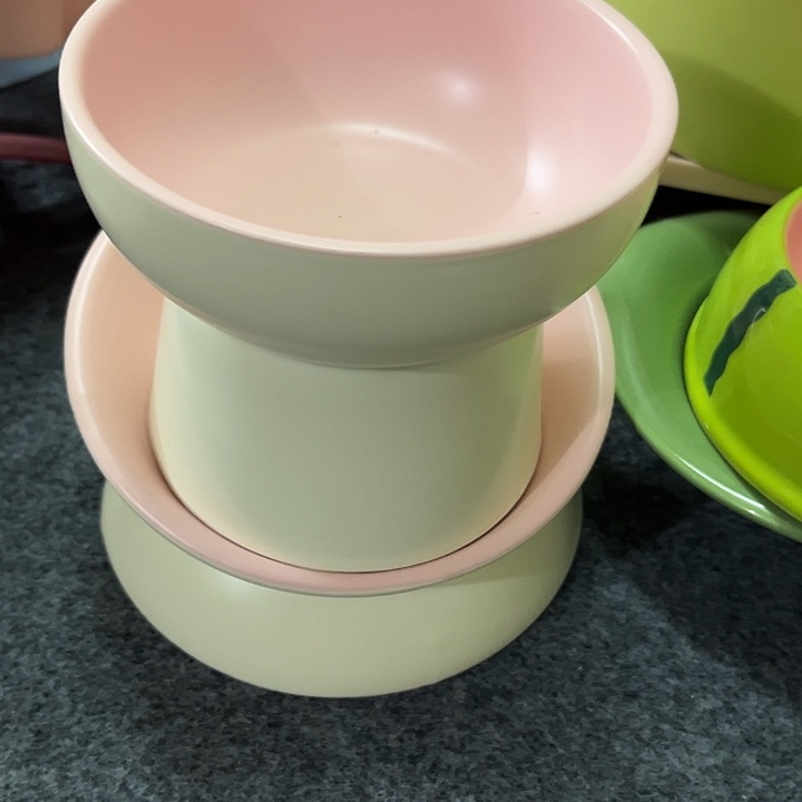 陶陶瓷斜口平口一套陶瓷碗