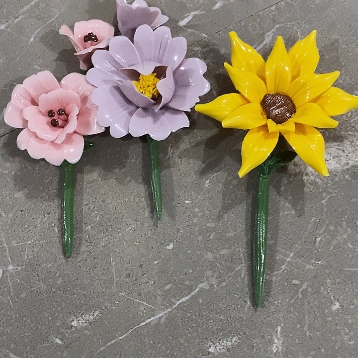 瓷片纯手工陶瓷花摆件瑕