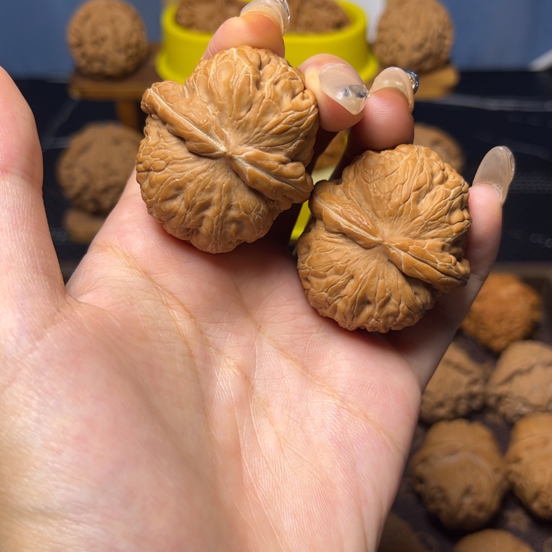 把件文玩核桃元宝42全白茬