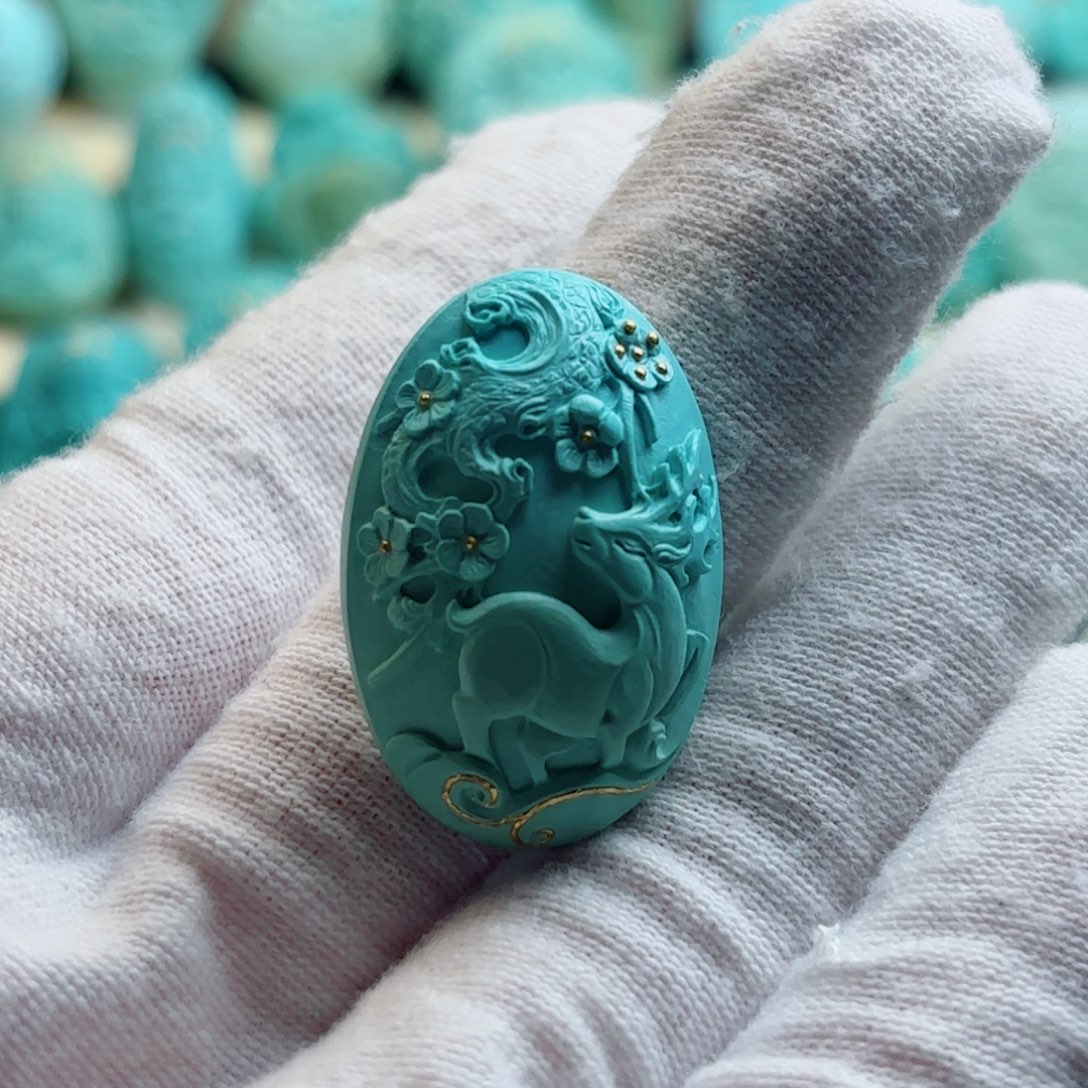 未镶嵌绿松石珠宝奇石