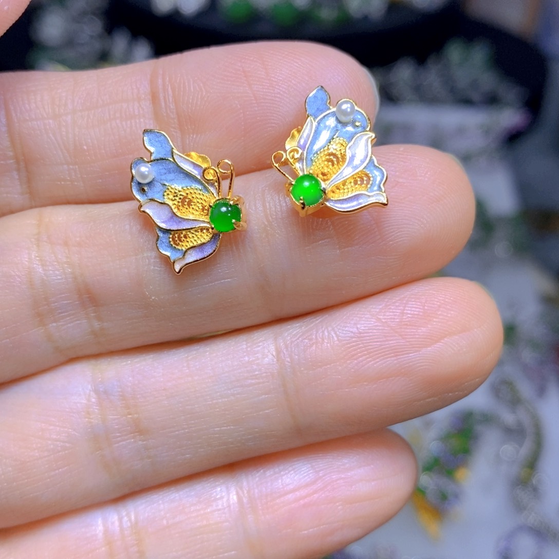 翡翠颈饰银S925镶嵌天然翡翠