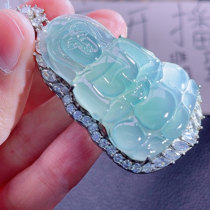 翡翠颈饰银S925镶嵌988888888