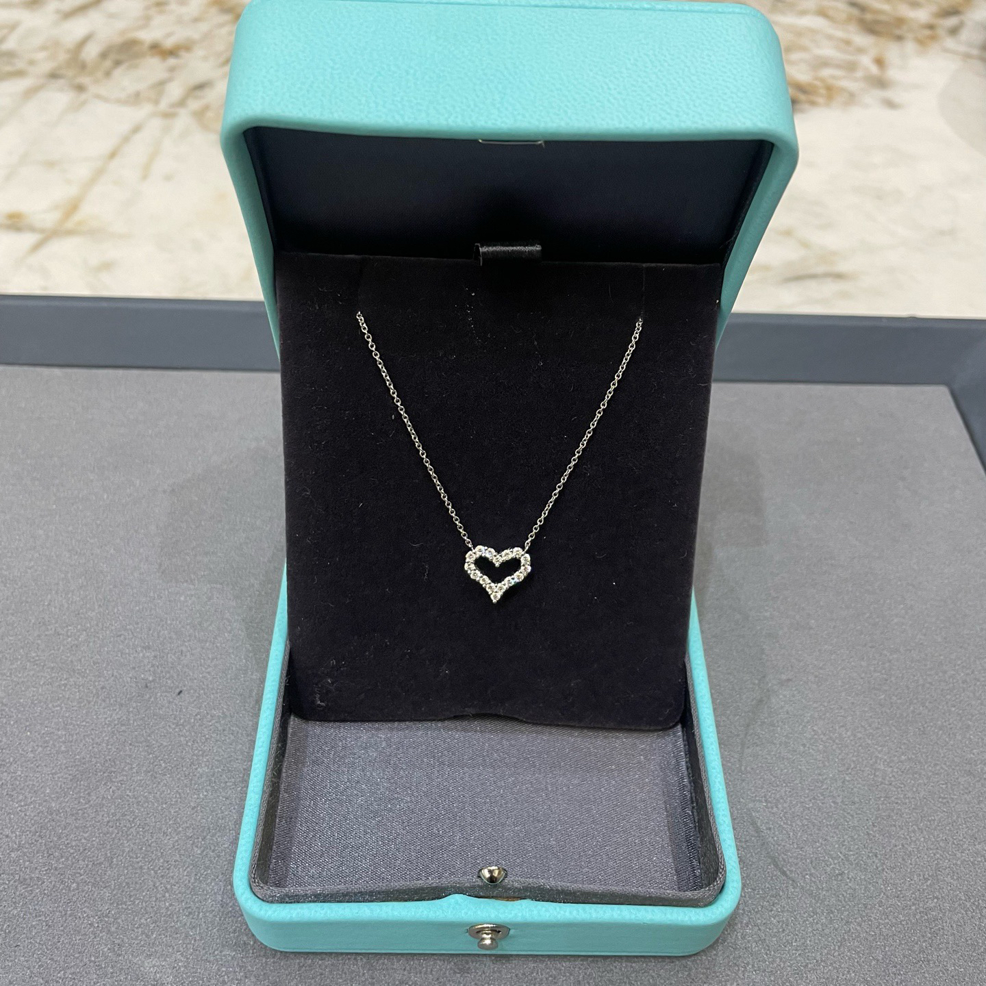 未使用 Tiffany & Co./蒂芙尼 蒂芙尼爱心满钻项链 小号