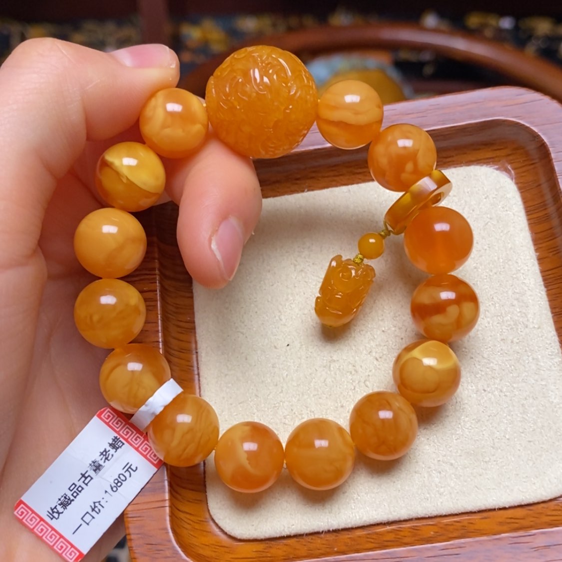 【闪购商品】蜜蜡手链未镶嵌手串