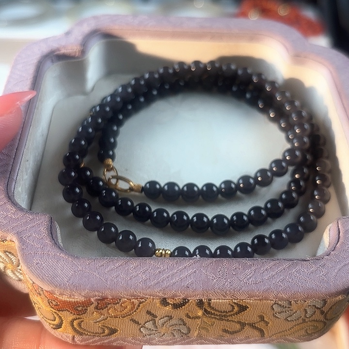 项链18K金镶嵌和田玉