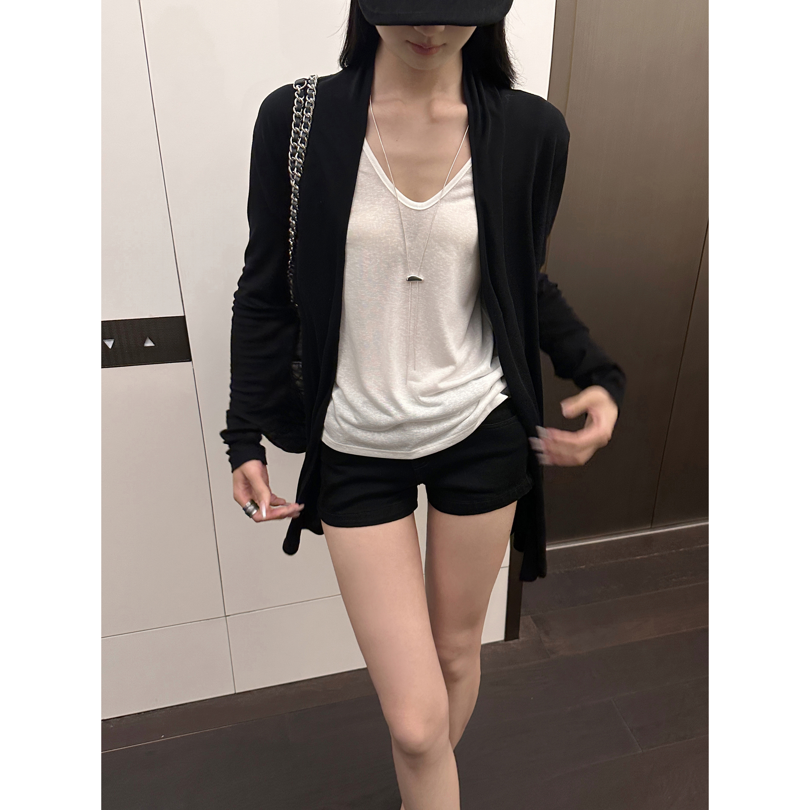 5werkwen chao绝腰臀比 低腰修身显瘦牛仔短裤34-23