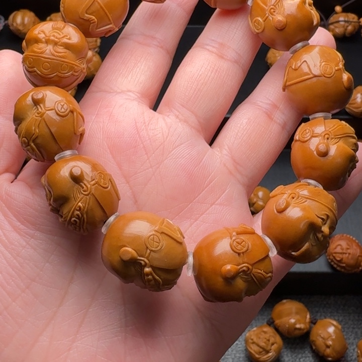 橄榄核手串/手链美**哥财神头手串