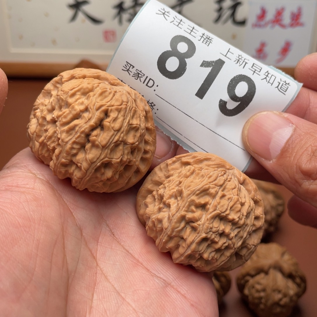 文玩核桃把件白狮子44