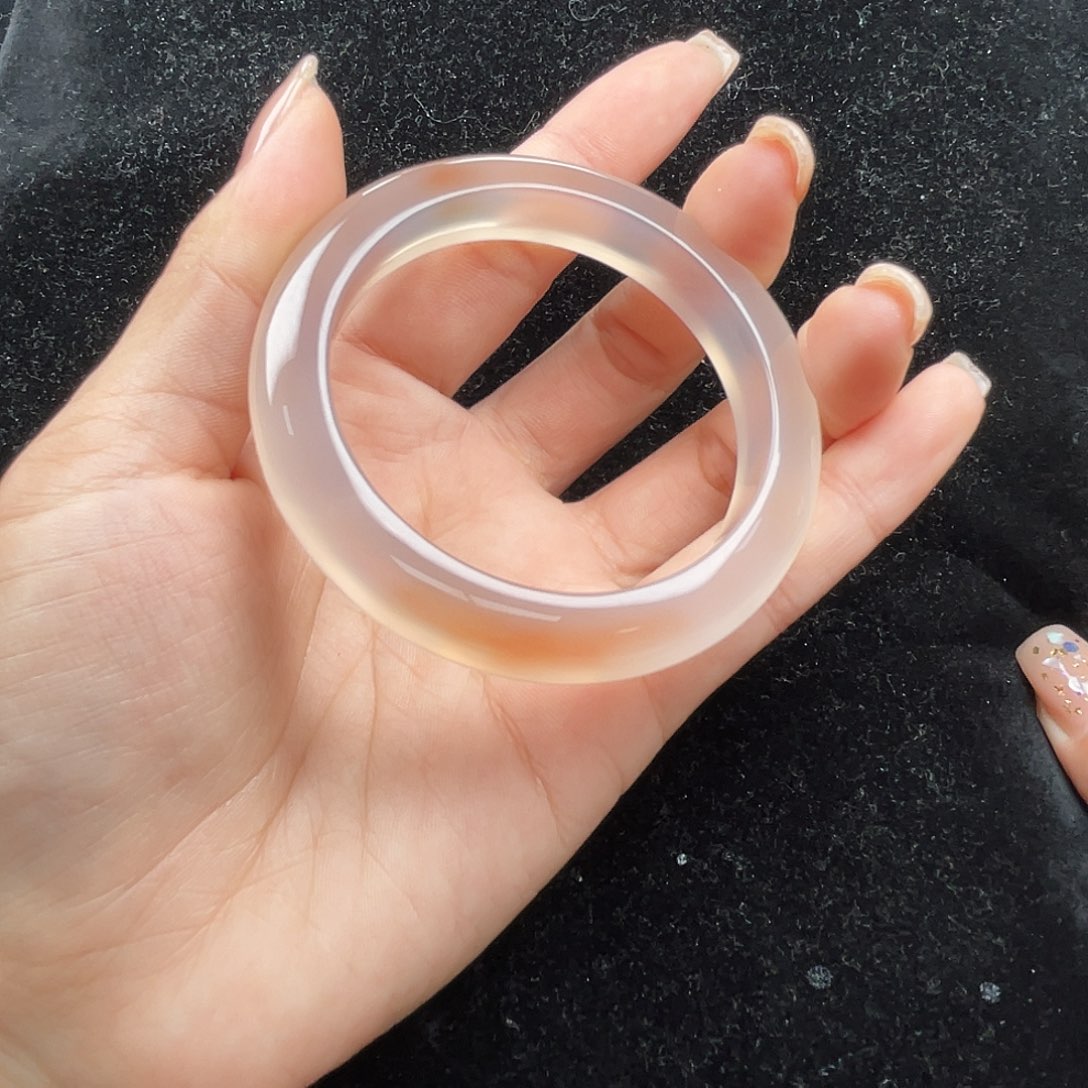 玛瑙/玉髓手镯未镶嵌碳****麻