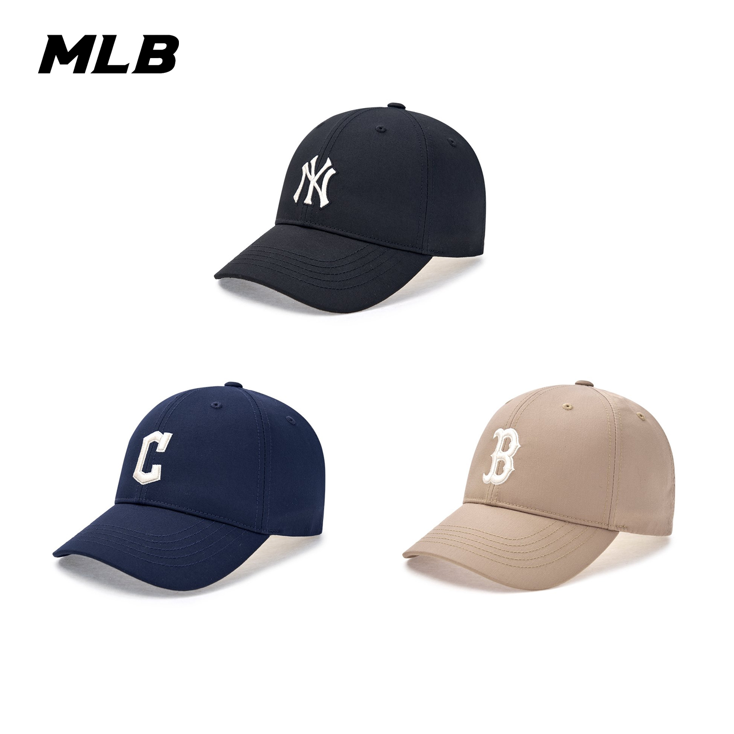 MLB专柜正品男女情侣夏季新款经典大标时尚软顶棒球帽速干鸭舌帽