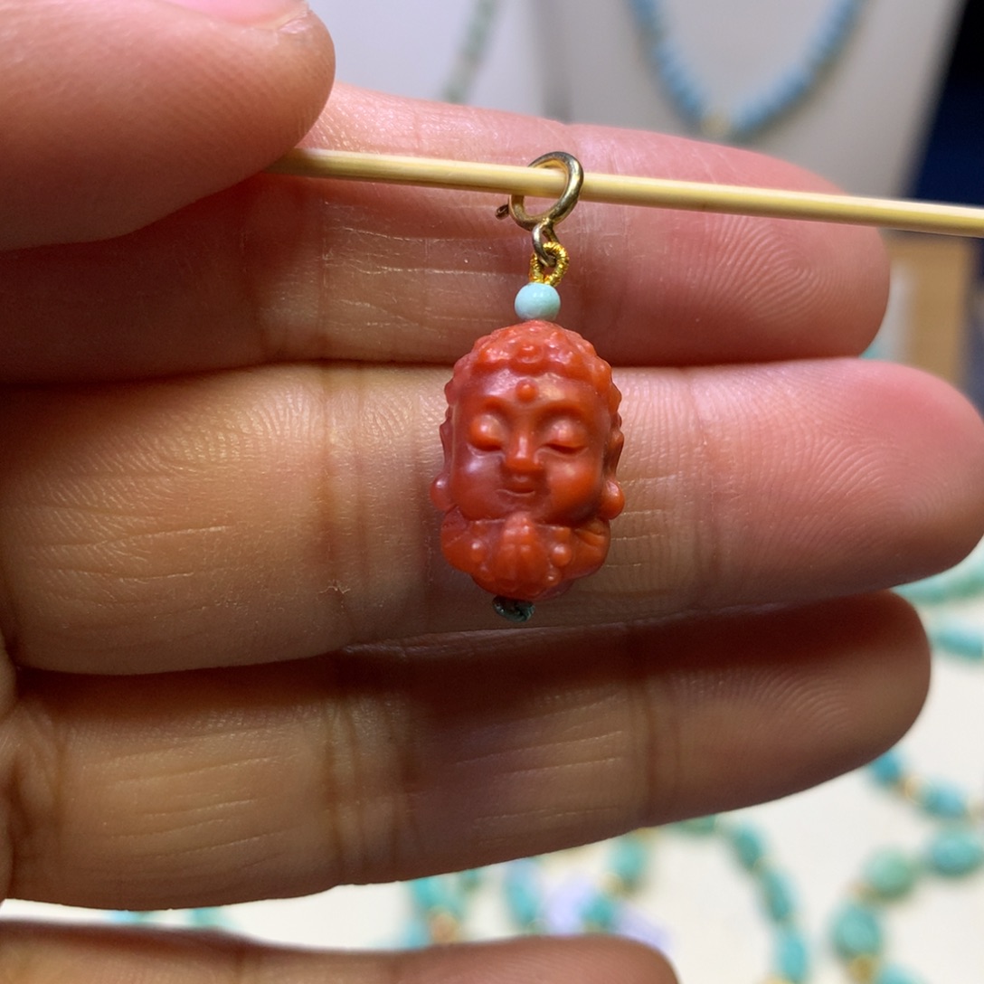 南红玛瑙银S925镀金镶嵌挂件