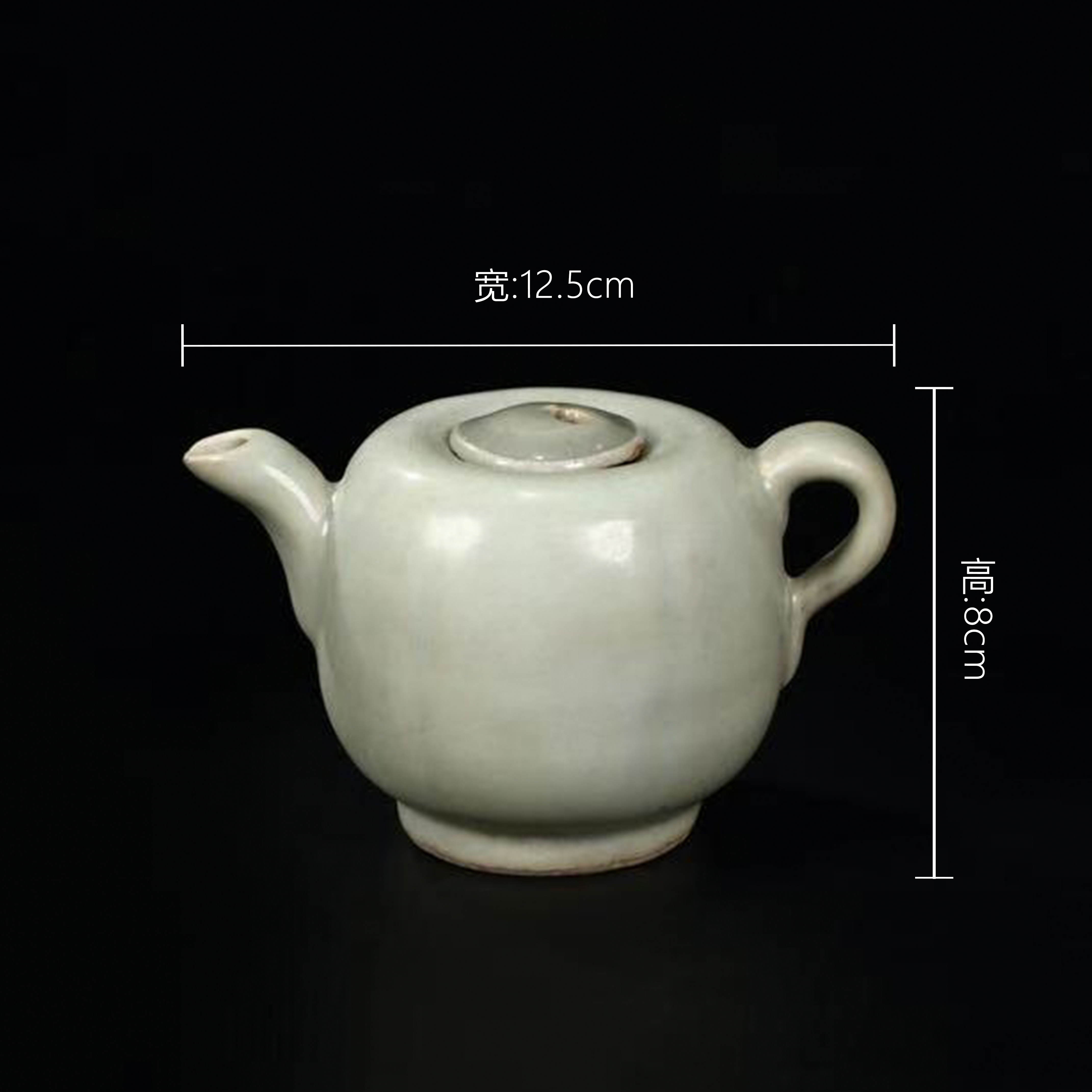 明代 龙泉窑粉青釉壶18210【古玩拍卖】