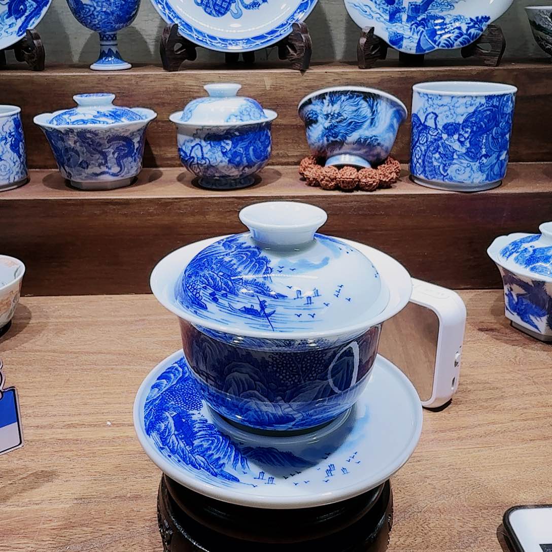 泥塑巧*力盖碗手工手绘微不合缝