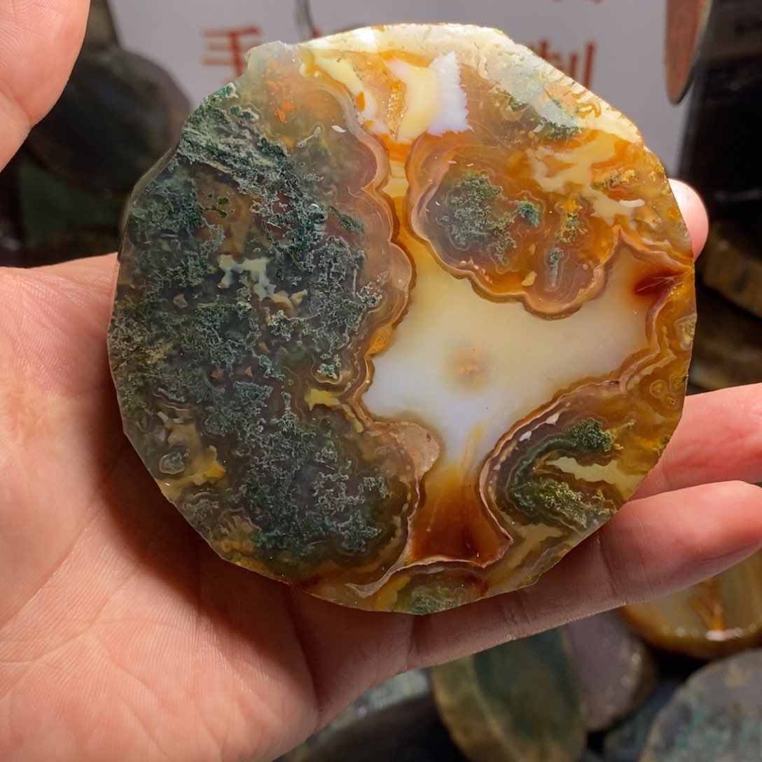 定制玛瑙废*姐天然水草玛瑙手镯