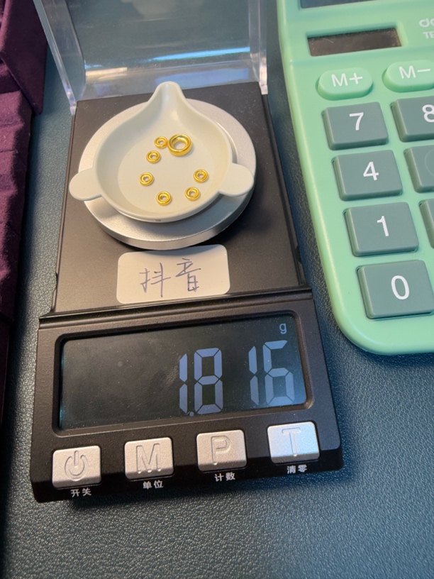 足金999车轮卡环卡七隔片卡四秀