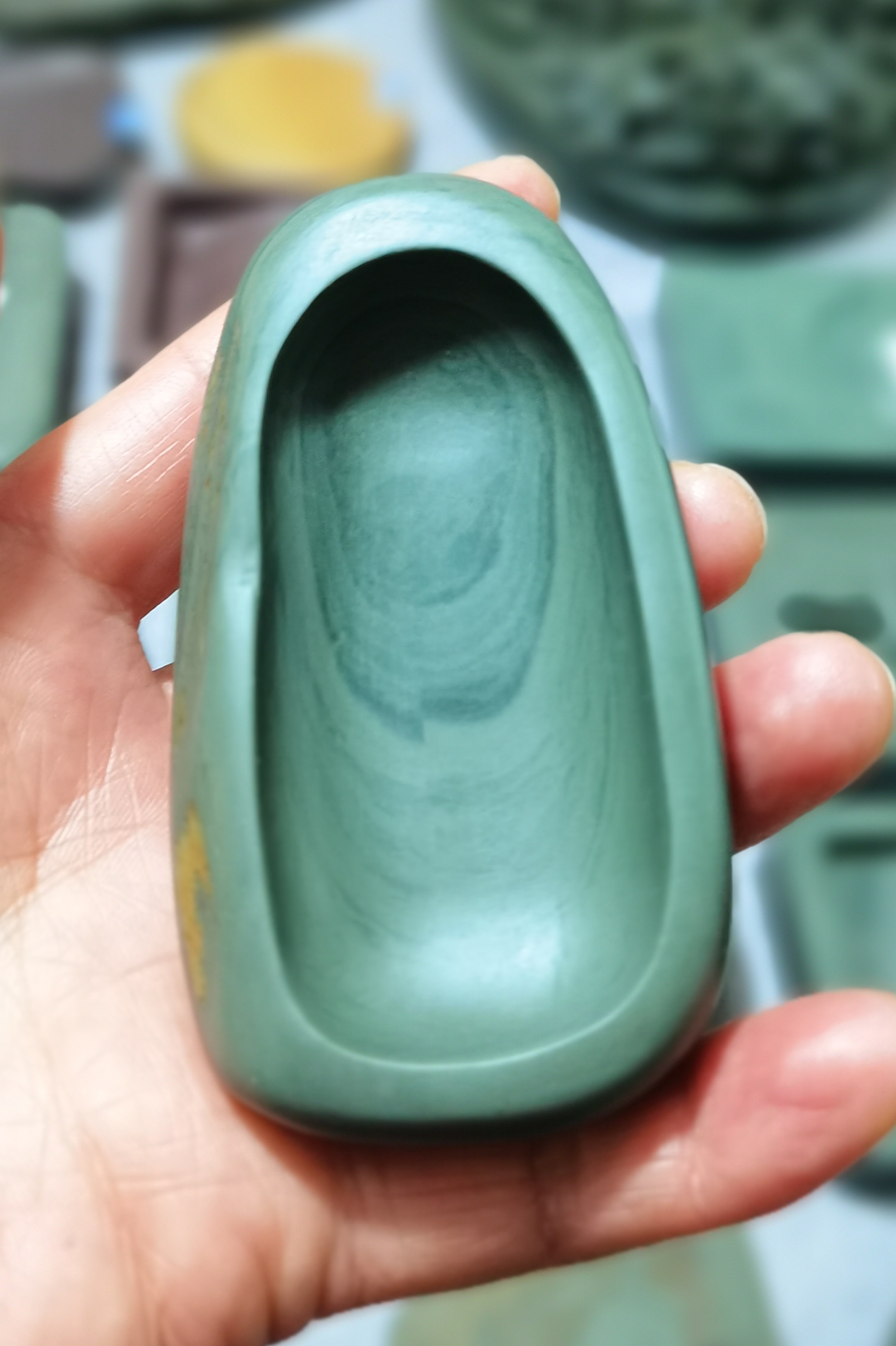 水泉老坑小素砚尺寸8.5/5/1.8cm