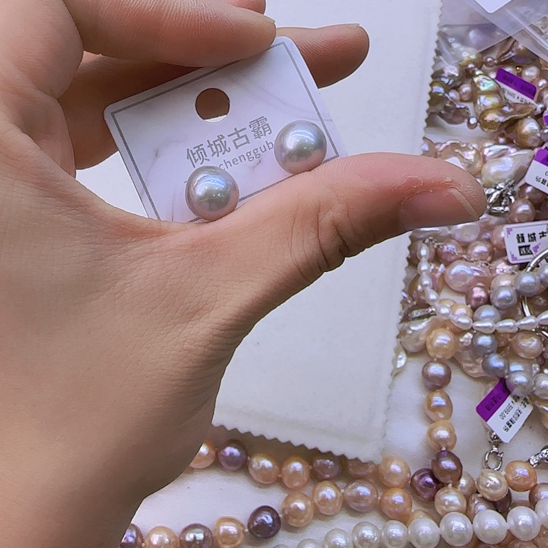 银S925镶嵌项链定制182淡水珍珠