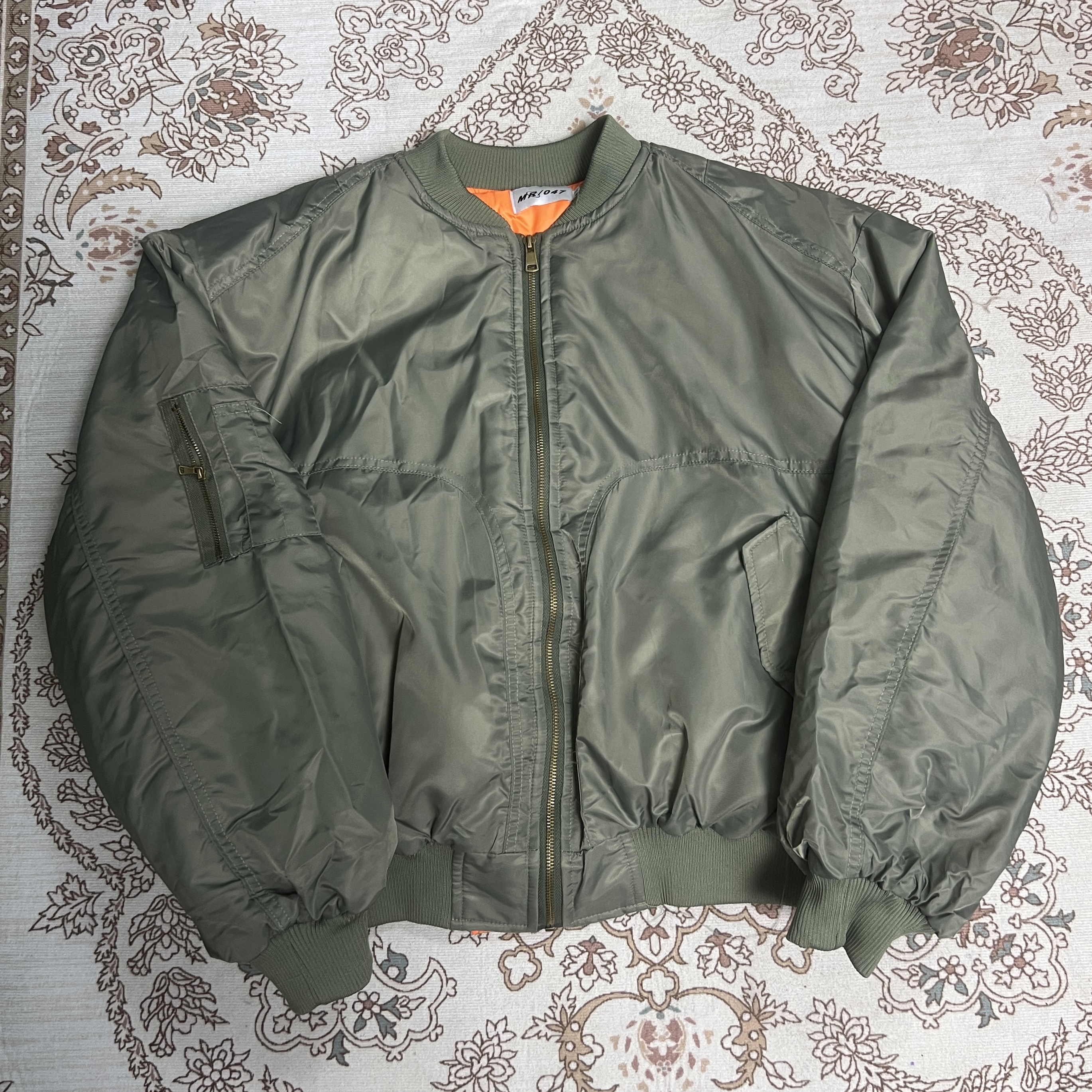 （原198）美式工装飞行员夹克棉服宽松ins短款空MA1冬季情侣棒球服