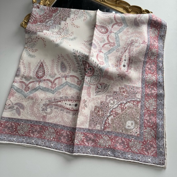 丝纡---星空腰果  巴拿绸同花异色方巾围巾85cm