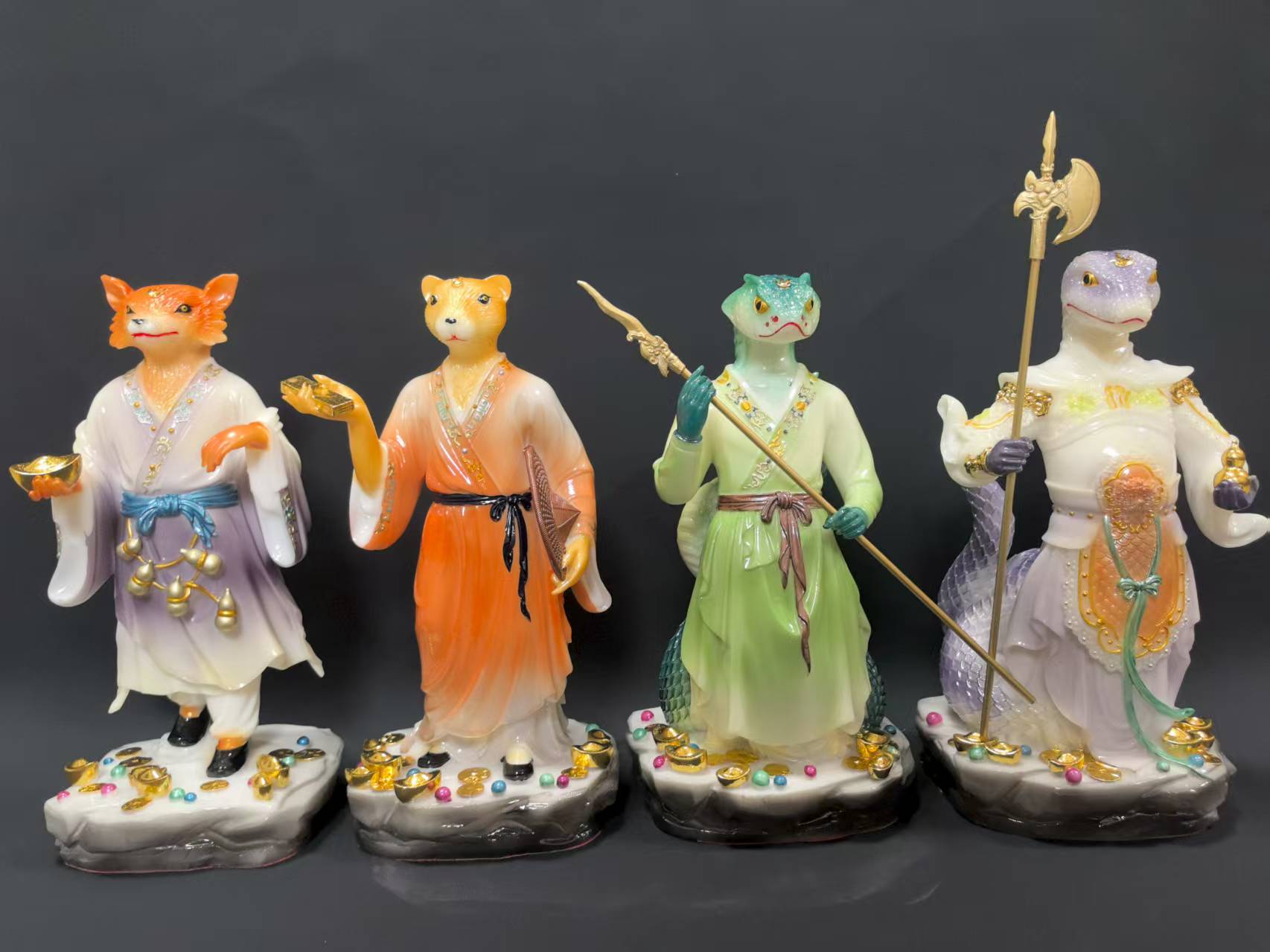 仿瓷胡黄常蟒工艺品