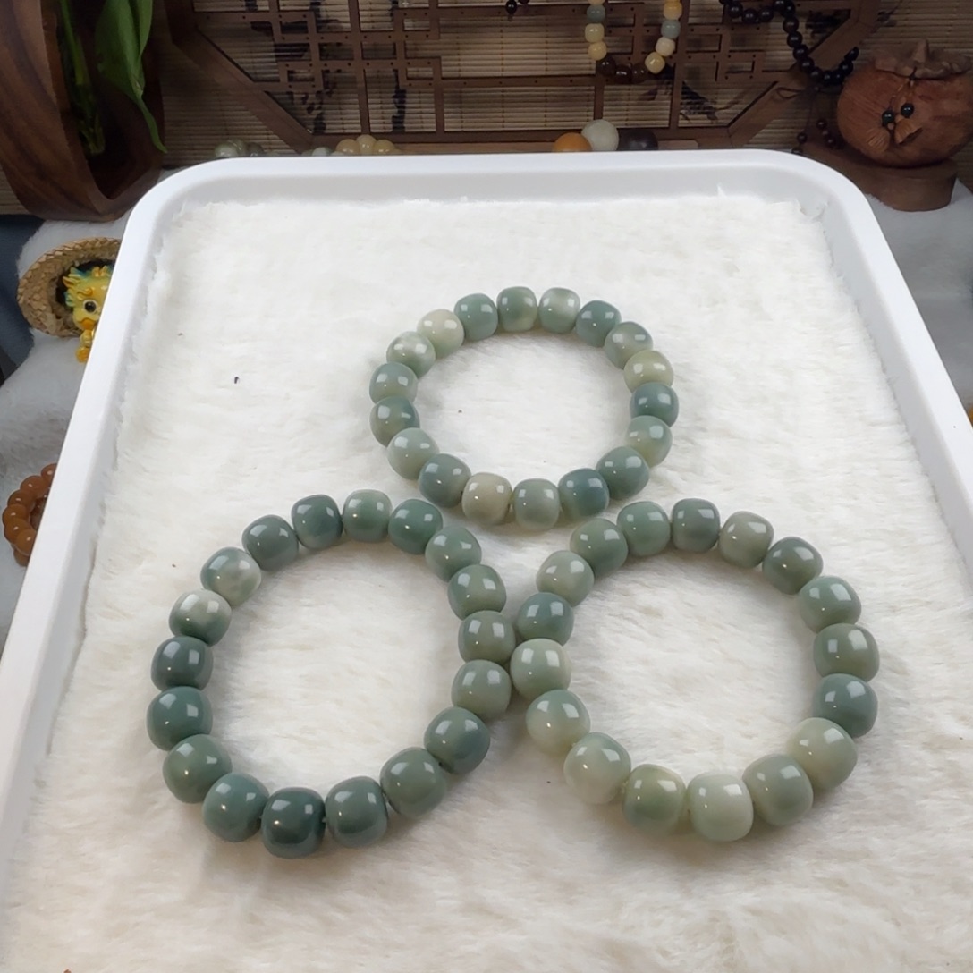 菩提根/象牙果手串海盐蓝