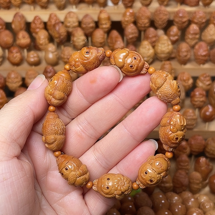 橄榄核手串/手链特价花皮拉布布不退不换