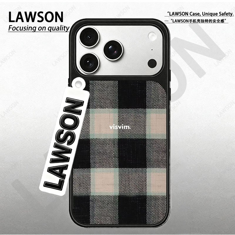 黑色布纹磨砂磁吸黑边苹果17promax/16/15华为小米防摔防汗手机壳