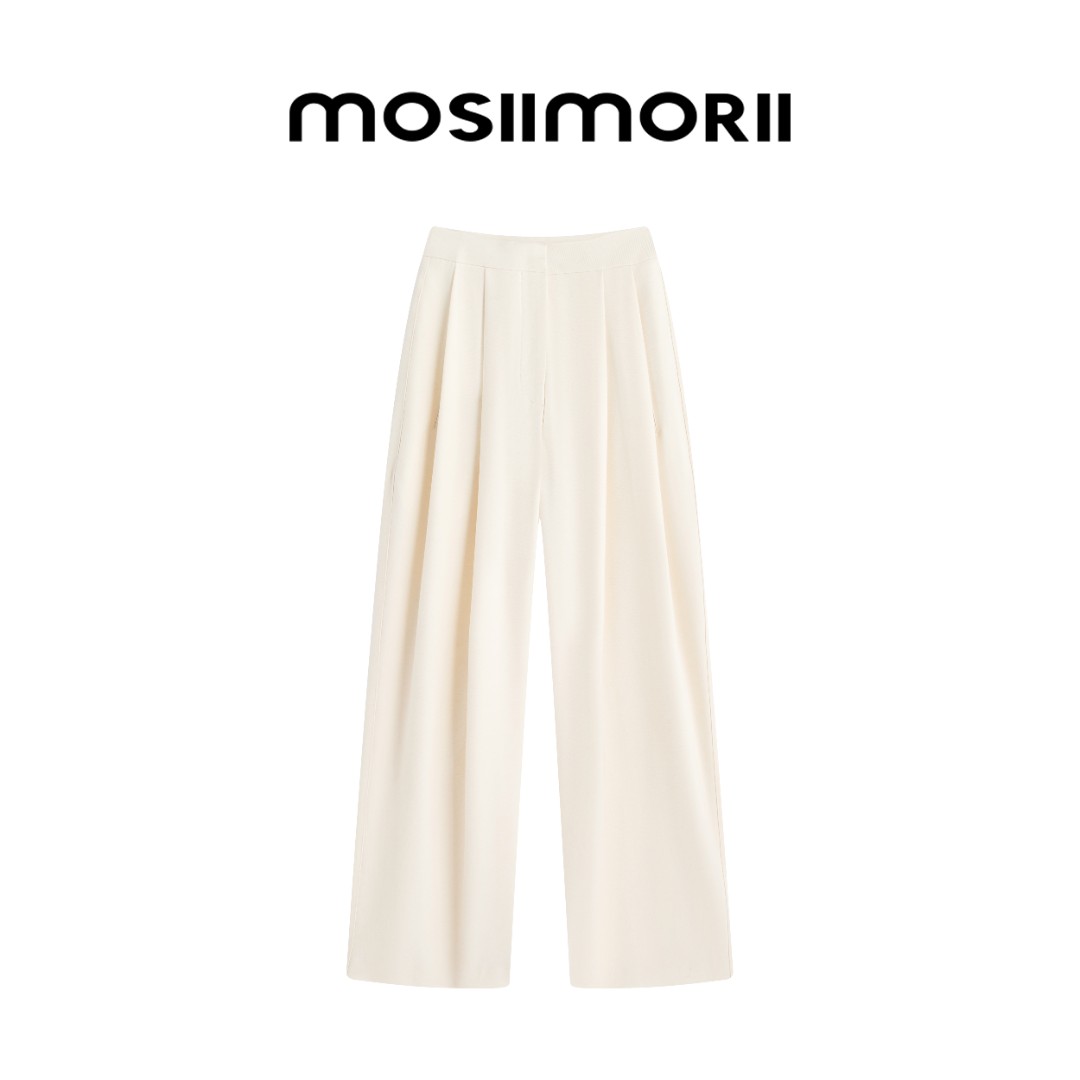 【叠褶阔腿裤】秋冬慵懒风长裤百搭垂顺感时尚休闲直筒裤型通勤