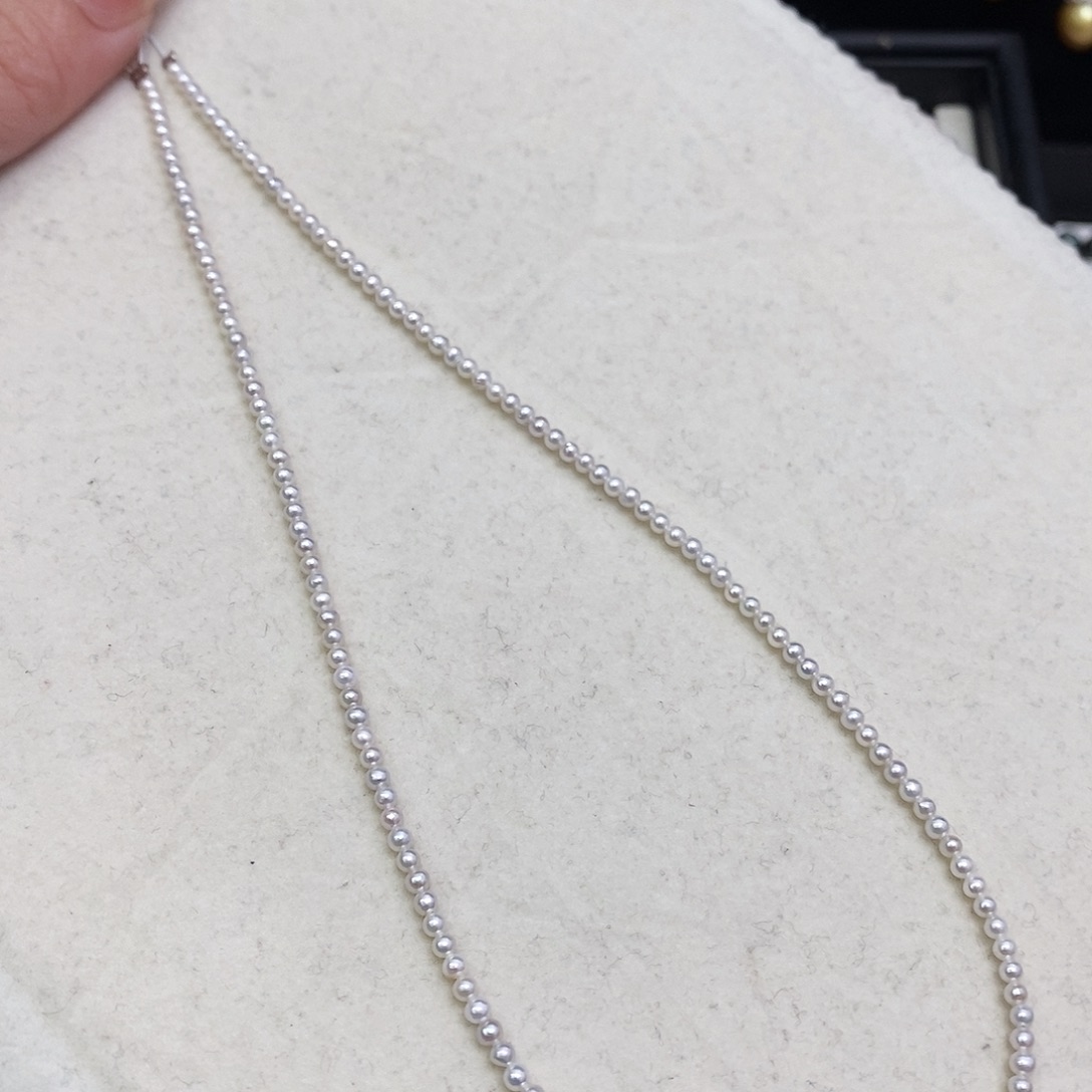 淡水珍珠颈饰银S925镶嵌2-3m m