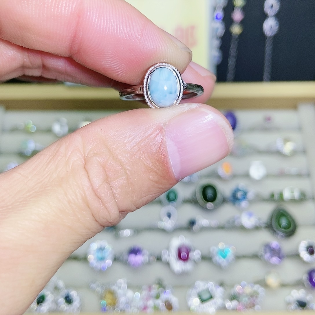 【闪购商品】未镶嵌针钠钙石（海纹石）戒指