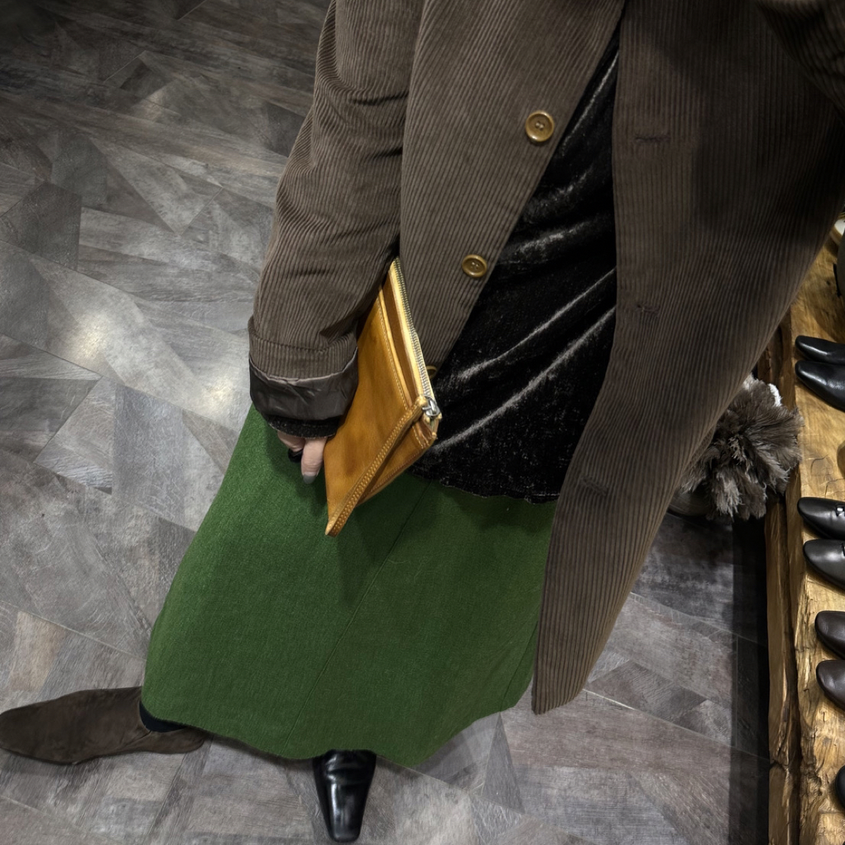 HYS复古羊毛半裙