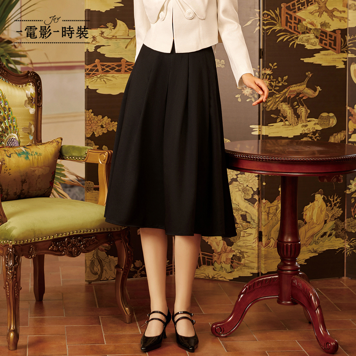 【芊芊专属】经典赫本风黑色显瘦半身裙款裙子百搭时尚FEDQ133507