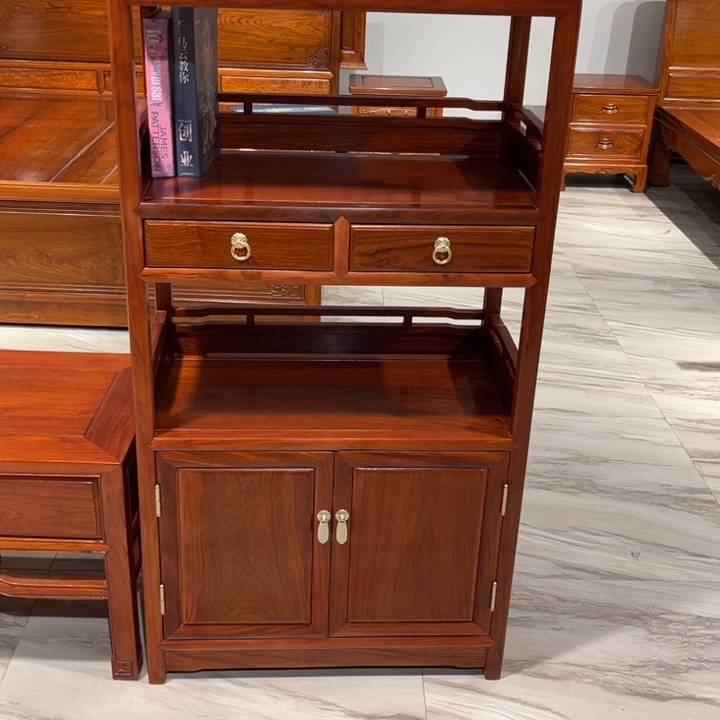 紫檀木类书柜s***明缅甸花梨木层架