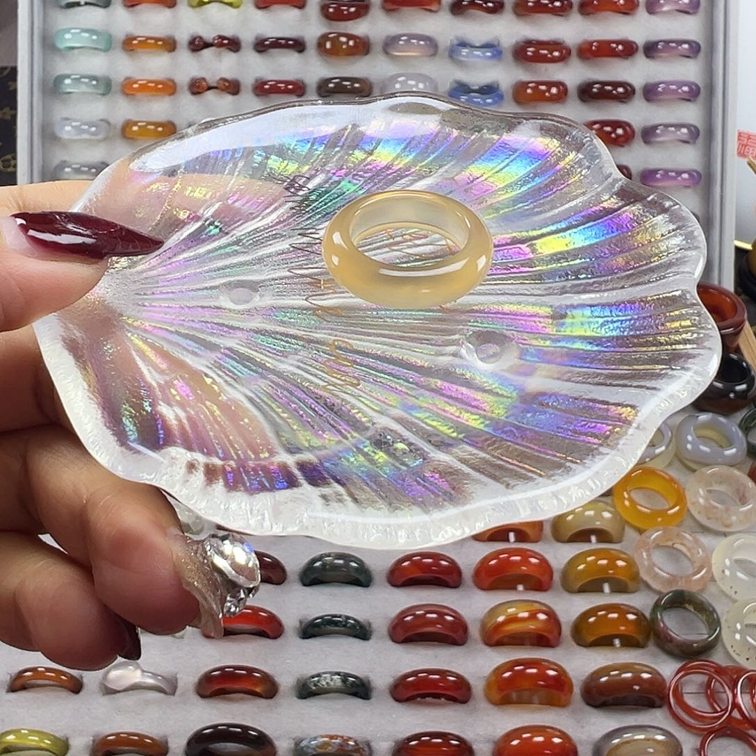 玛瑙/玉髓未镶嵌戒指A9不退换17.2港15