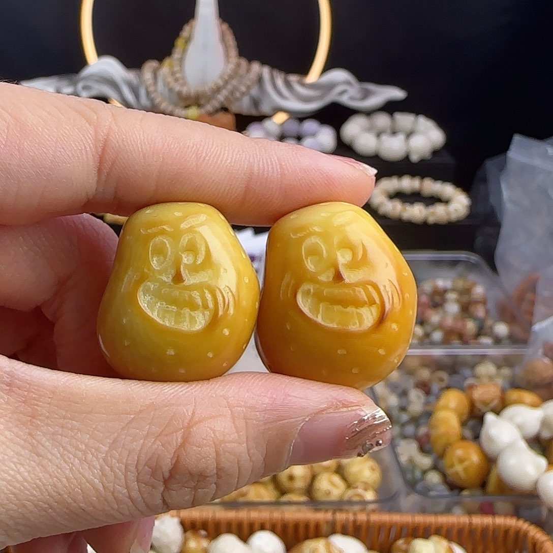 菩提根/象牙果吊坠全品牙卡25+烤色大土豆2颗