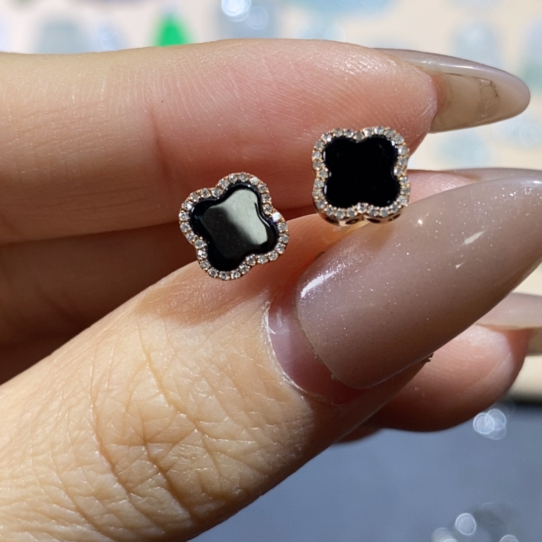 翡翠18K金镶嵌耳饰