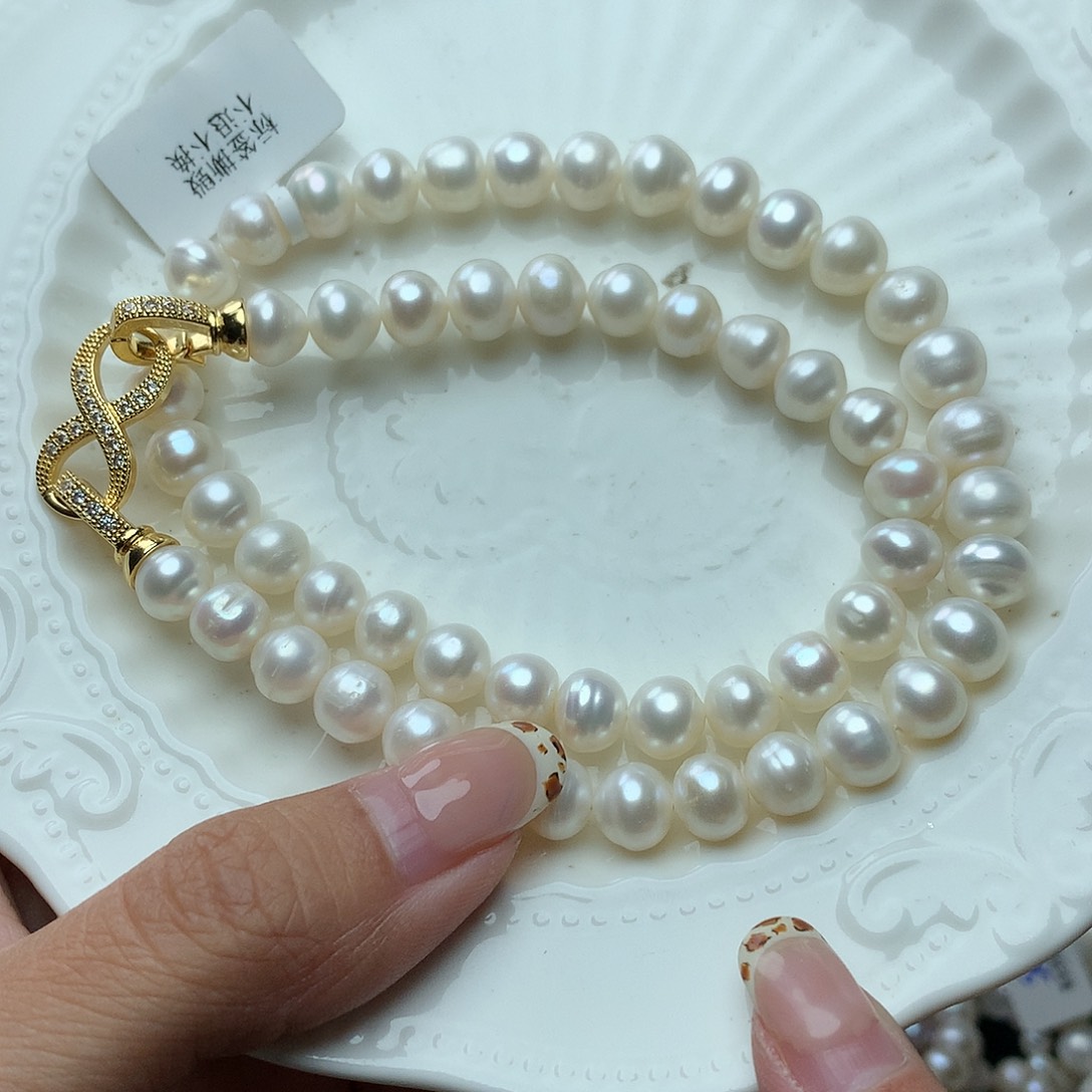 淡水珍珠8-9未镶嵌x10项链