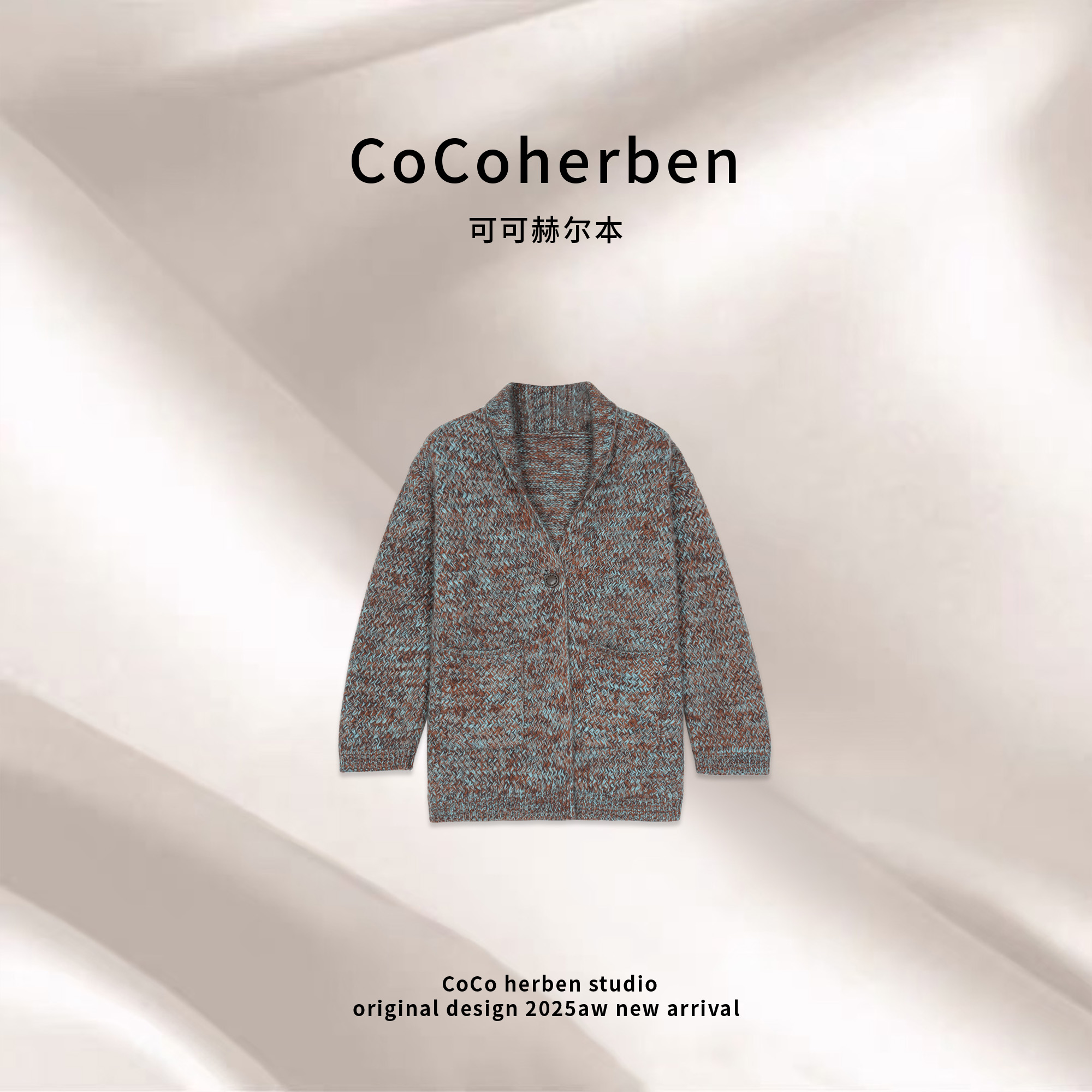 宽松女韩版条纹气质常规毛针织衫时尚拼接毛衣针织HBZ021