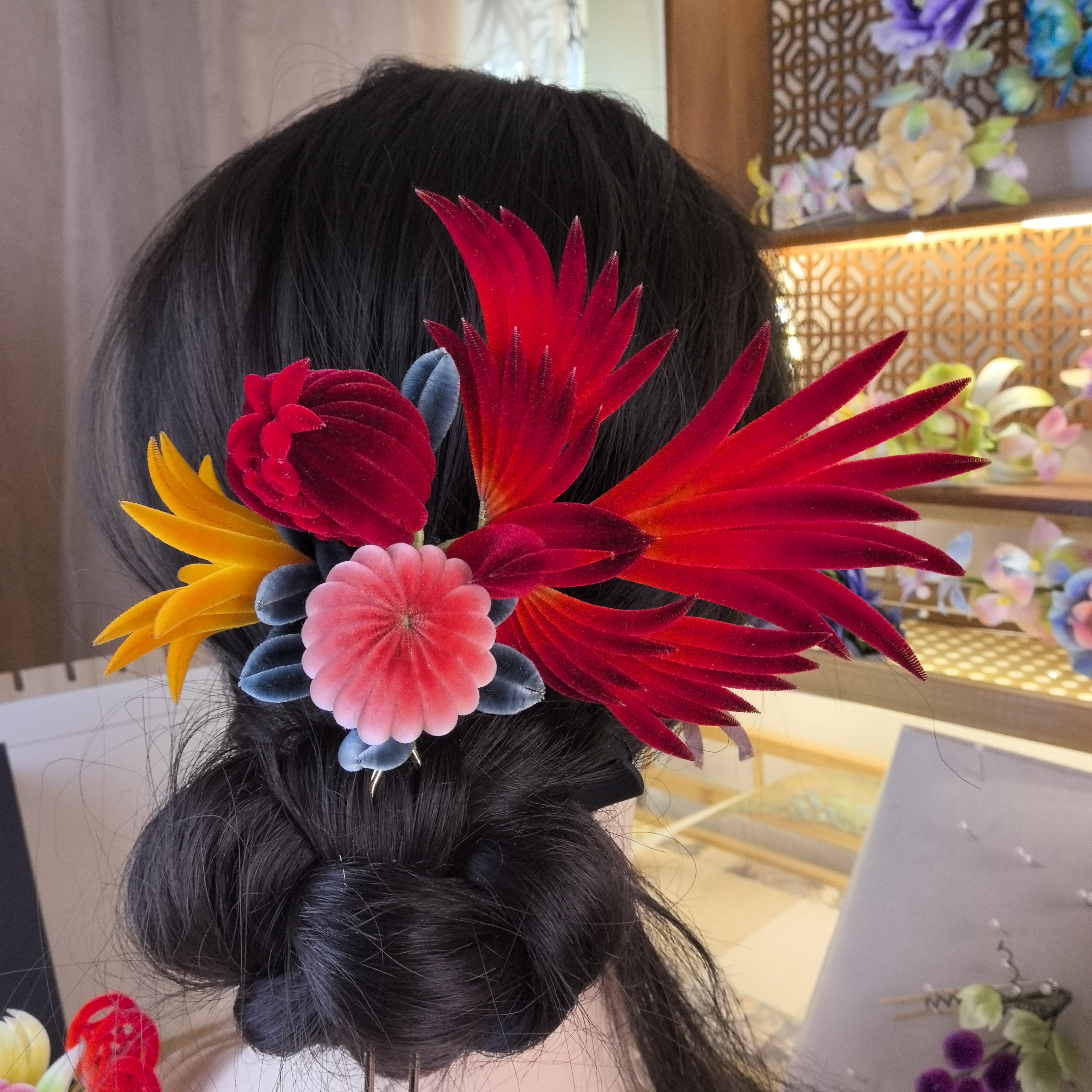 国风非遗手工绒花[美娇娘] 福寿三多 富贵