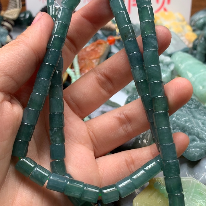 翡翠颈饰未镶嵌保真天然A货翡翠