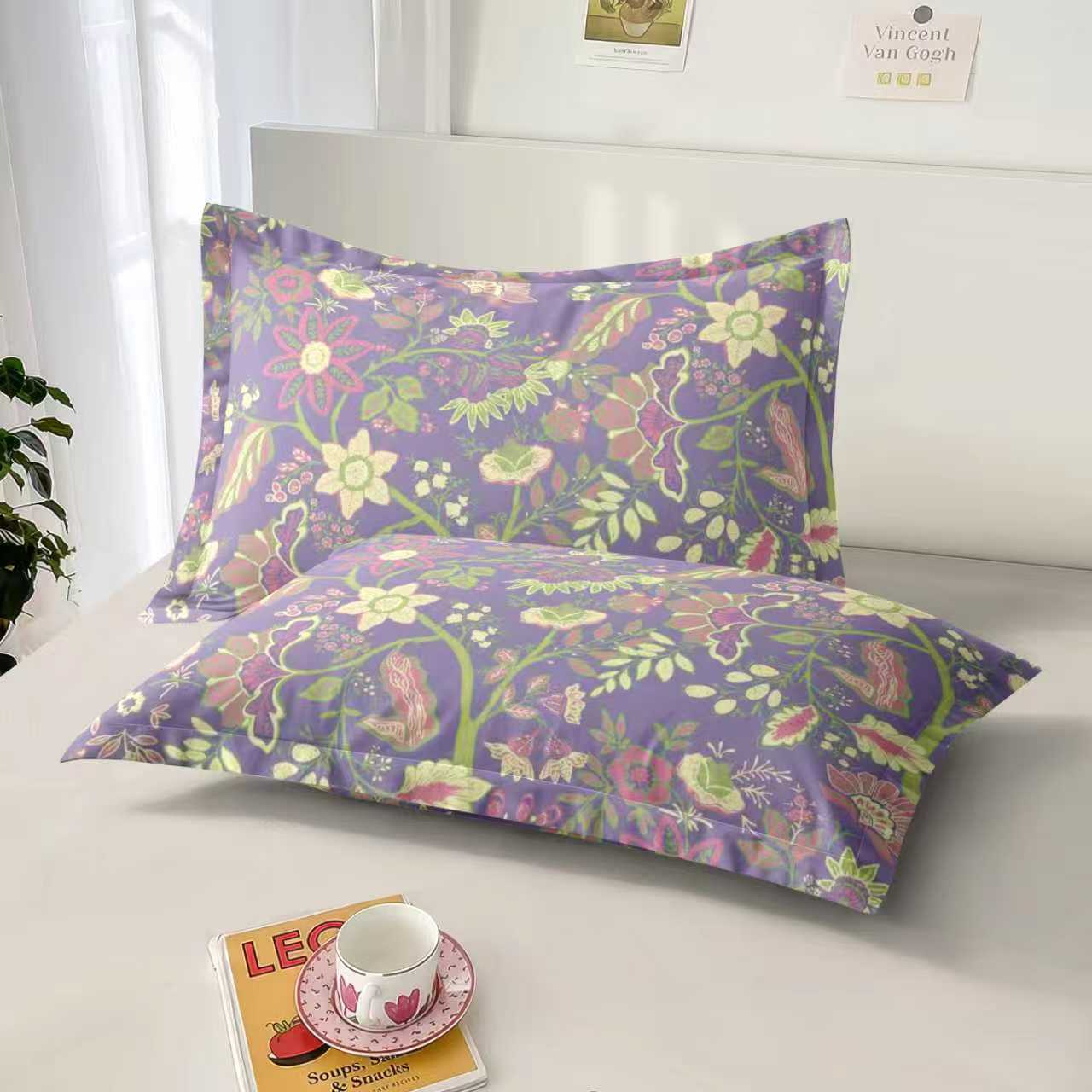 冬季新款斜纹纱枕套居家宿舍透气舒适耐磨可机洗