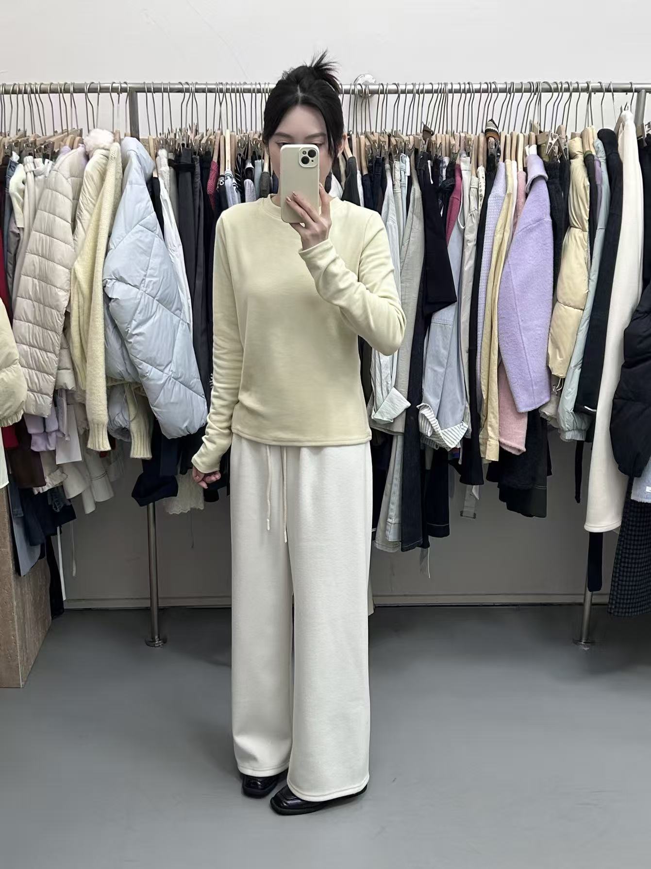 E sè 韩系女装新款打底休闲裤