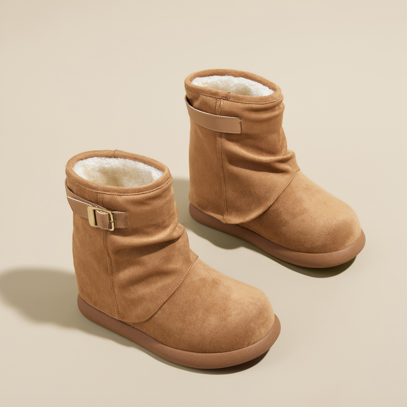 时尚雪地靴冬季法式保暖雪地靴宝宝女靴舒适时尚加厚