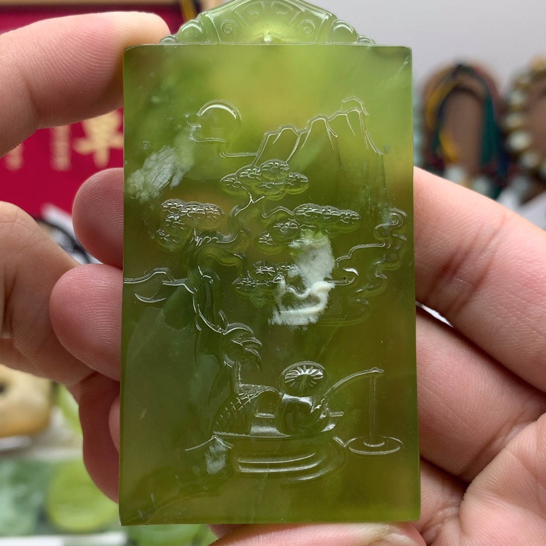 岫玉未镶嵌吊坠(不含链)