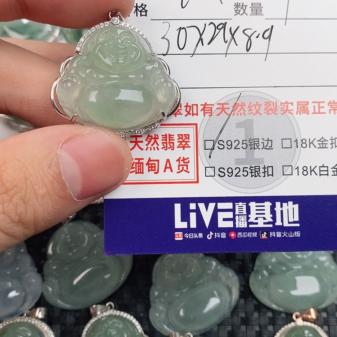 翡翠银S925镶嵌颈饰