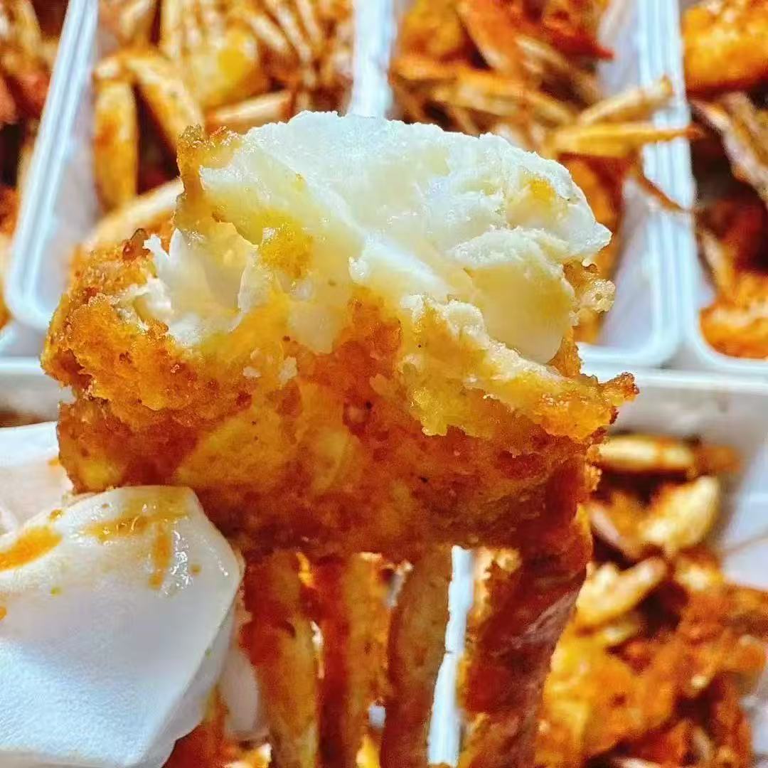 舟山特色美食 椒盐梭子蟹 椒盐皮皮虾 开袋即食 小零食 