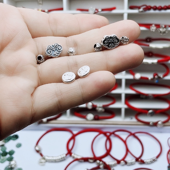 布艺足银本命红绳